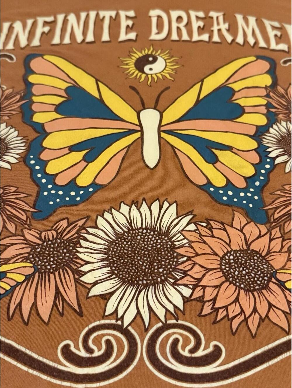My Boyfriend Infinite Dreamer Woman’s V-Neck T Shirt Woman’s Size Small Brown - Picture 3 of 6
